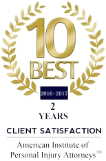 American Institute of Personal Injury Attorneys, 10 Best, 2016 and 2017
